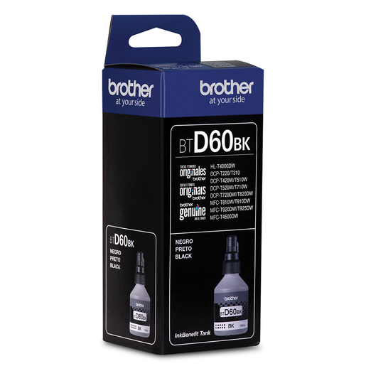Botella de Tinta Brother BTD60BK / Negro / 6500 páginas / Brother DCP / MFC